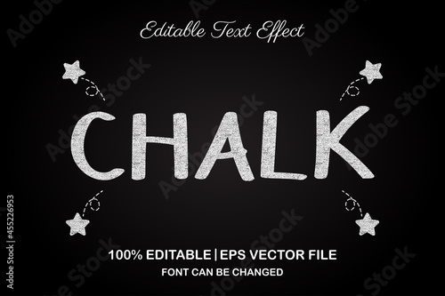 chalk 3d editable text effect