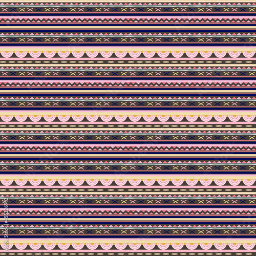 Cute ethnic seamless pattern colorful feminine background