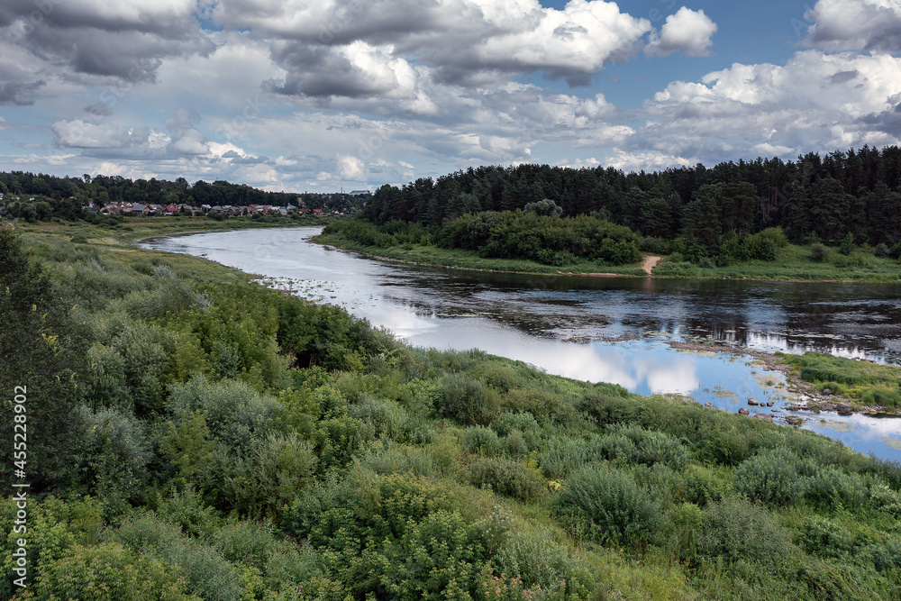 Daugava river next to Kraslava city, eastern Latvia.