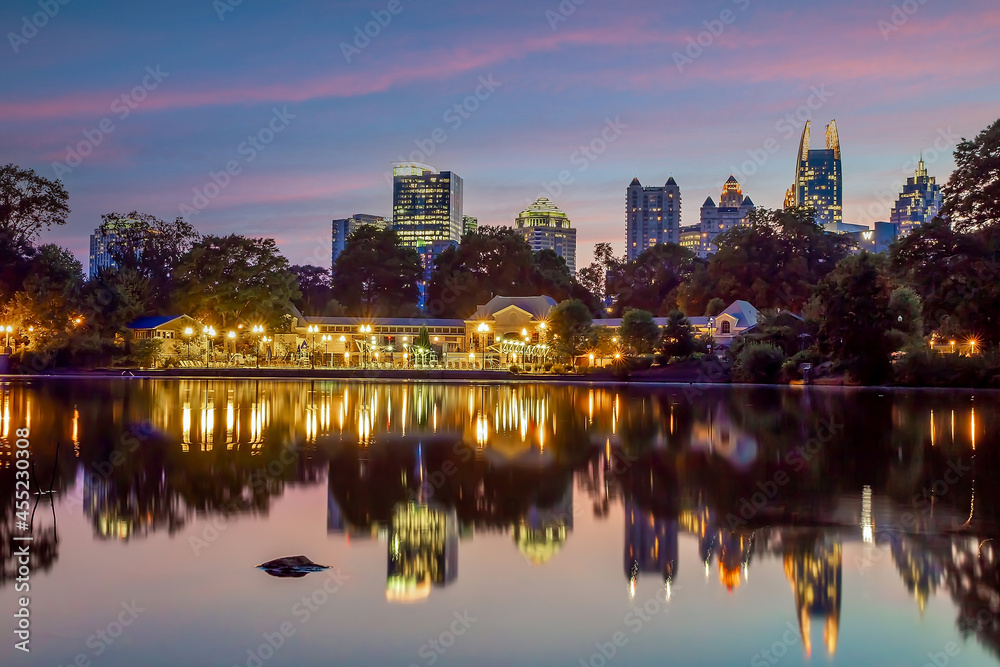 Piedmont Park in Downtown Atlanta city in USA