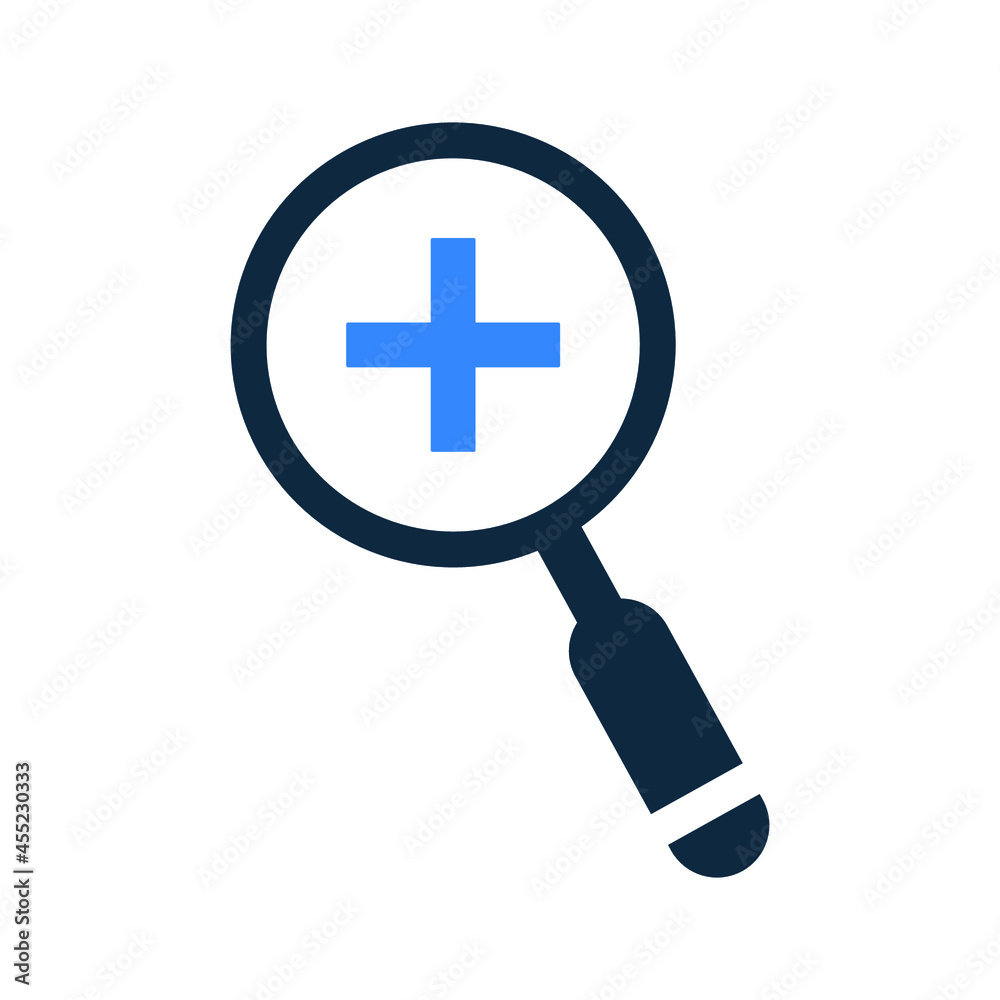 Fototapeta premium In, zoom, magnify icon. Simple editable vector design isolated on a white background.