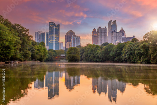 Piedmont Park in Downtown Atlanta city in USA photo