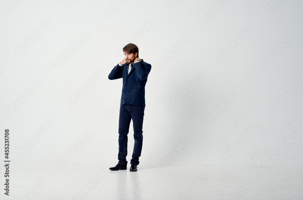a man in a jacket and tie posing executive happy boss a man in a jacket and tie posing executive happy boss