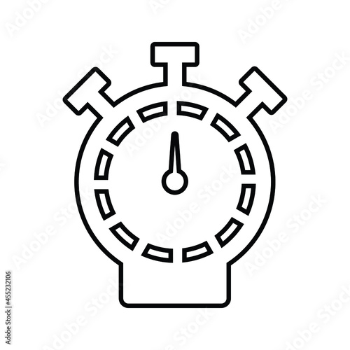 Performance, alarm line icon. Outline vector.