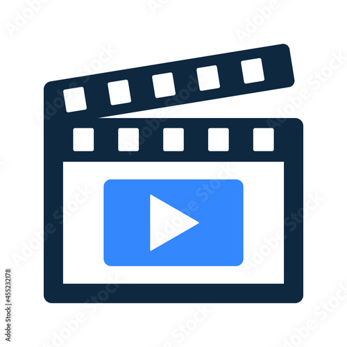 Player, videography icon. Simple editable vector design isolated on a white background.