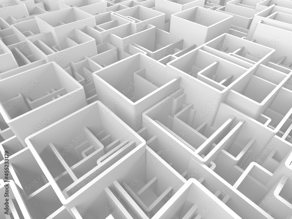 White cubes structure. Abstract futuristic background. White cubes structure. Abstract futuristic background.