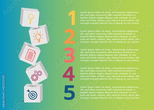 infographic template have step or option.vector illustration style design for business,class or shop online,presentation,element.
