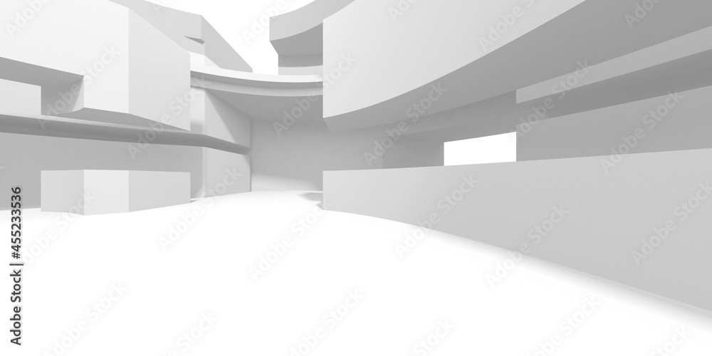 White Modern Background. Abstract Building Concept White Modern Background. Abstract Building Concept