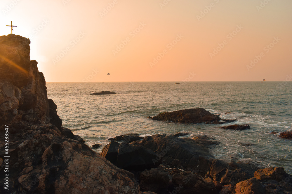 sunset on the beach