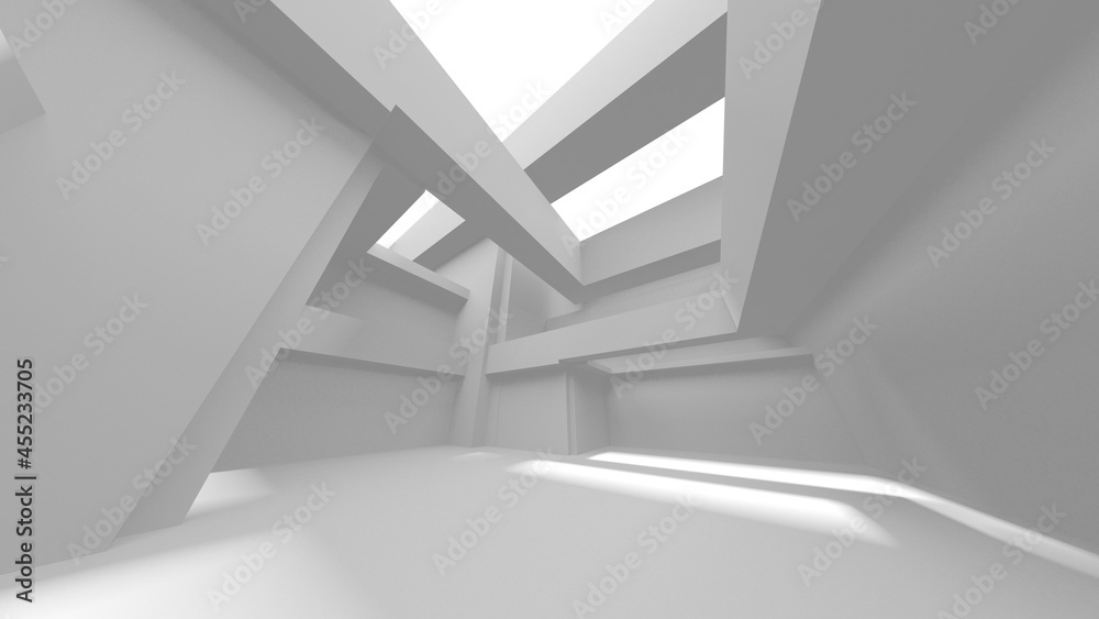 Obraz premium Abstract White Architecture Design Concept