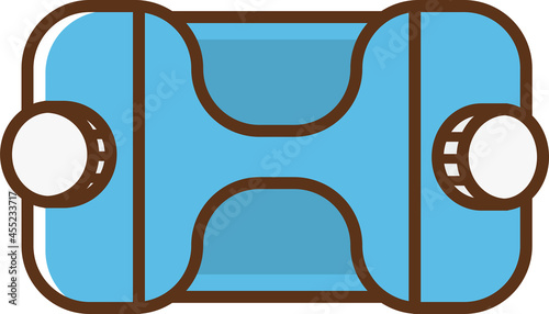Clip art of blue polyethylene tank from overhead