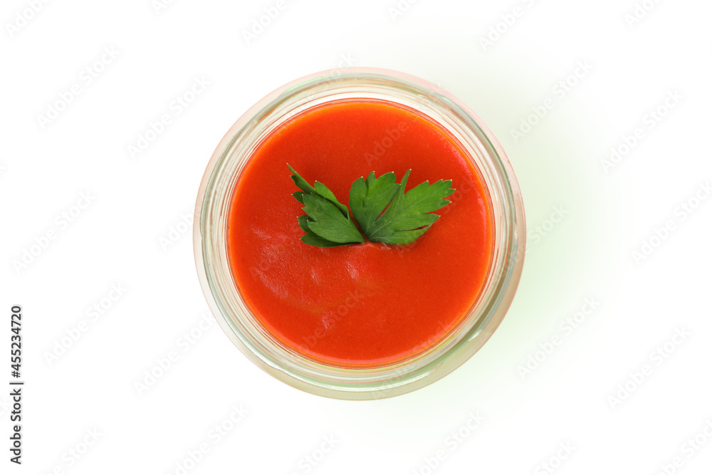 Spanish soup Gazpacho isolated on white background Spanish soup Gazpacho isolated on white background