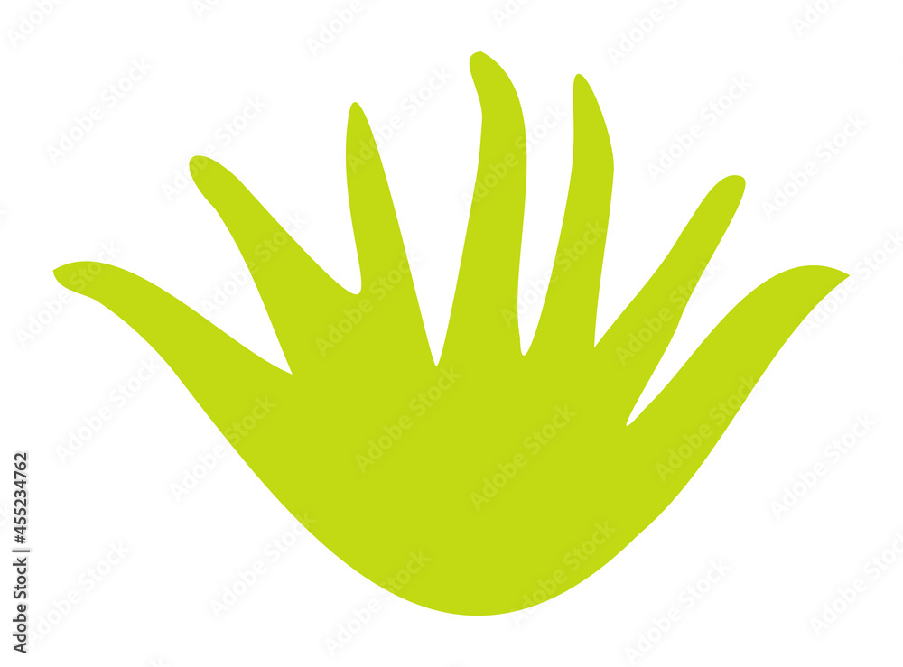Mustard algae silhouette of a sprig of algae on a white background Mustard algae silhouette of a sprig of algae on a white background