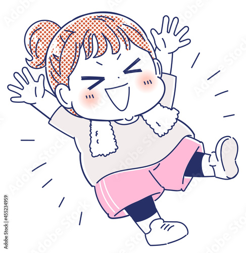 運動するポジティブな女性