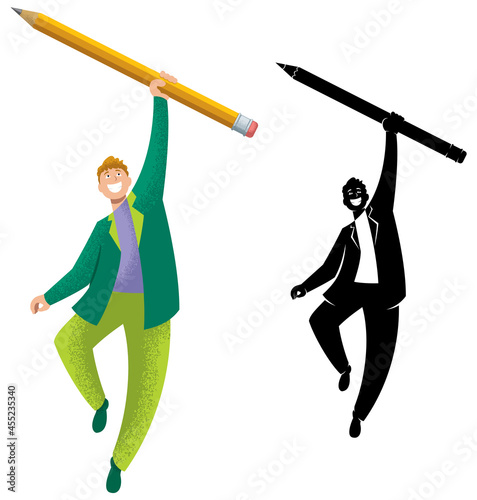 Man Holding Pencil