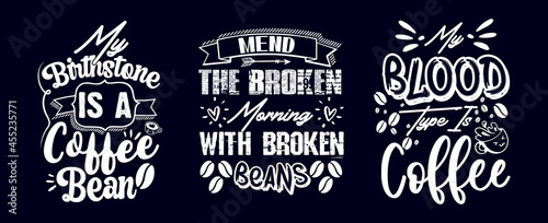 Coffee quotes bundle t shirt design