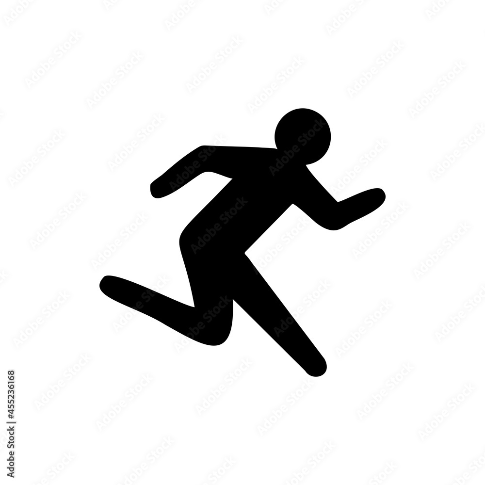 Running icon design illustration template