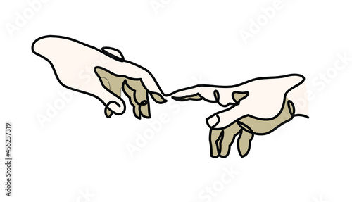 Modern minimalistic one line hand drawing. Linear picture, hand drawing, doodle 