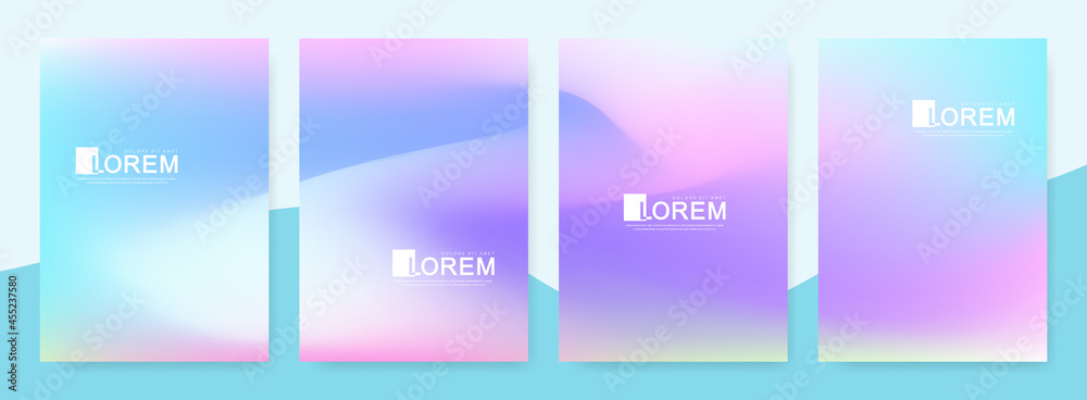 Trendy abstract mockup pastel colorful gradient art holographic templates in A4 size. Suitable for posts, banners design and layout design template for brochure. Vector fashion backgrounds. Trendy abstract mockup pastel colorful gradient art holographic templates in A4 size. Suitable for posts, banners design and layout design template for brochure. Vector fashion backgrounds.