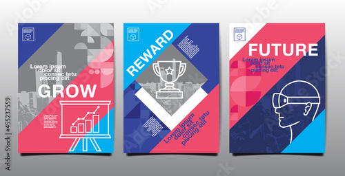 annual report , future, business, template layout design, cover book. vector illustration