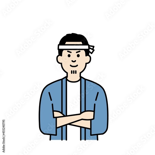 大工さんのイラスト上半身