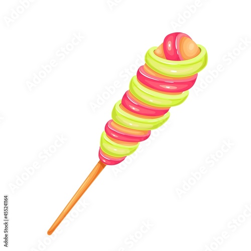 Osmanli macunu, traditional Turkish spiral candy vector illustration.