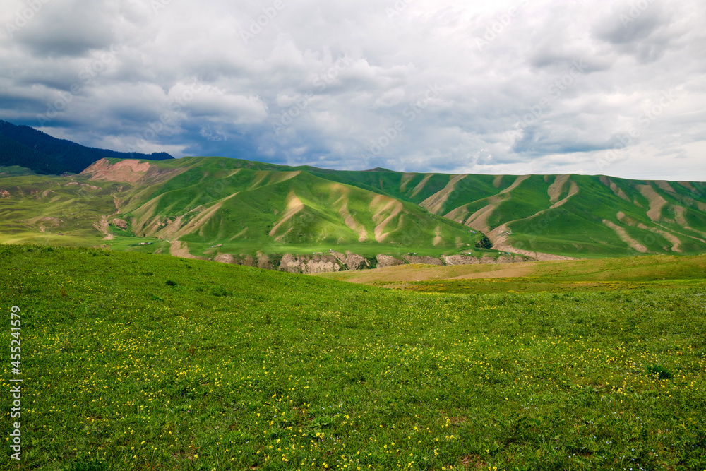 Fototapeta premium The beautiful scenic of Qiongkushitai in YIli city Xinjiang uygur autonomous region, China.