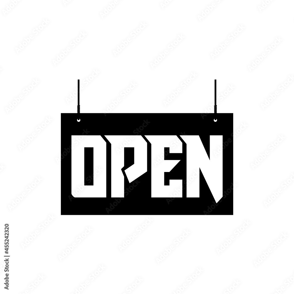 Open icon isolated on white background Open icon isolated on white background