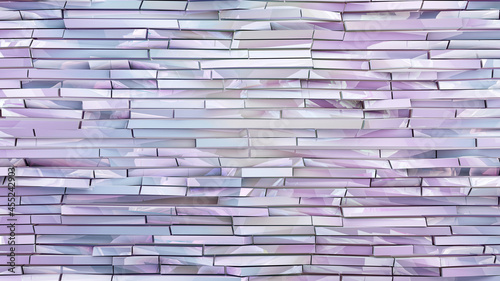 wall of many polish stones in pastel colors