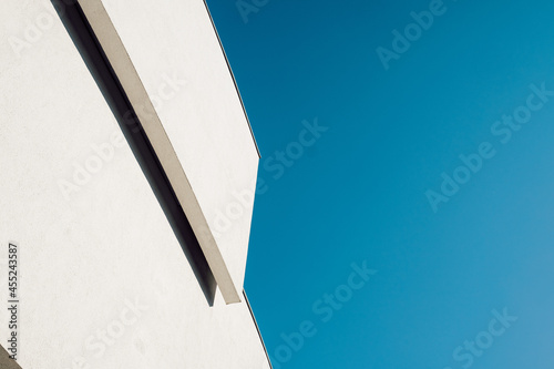 Close up of a geometric structure of modern architecture