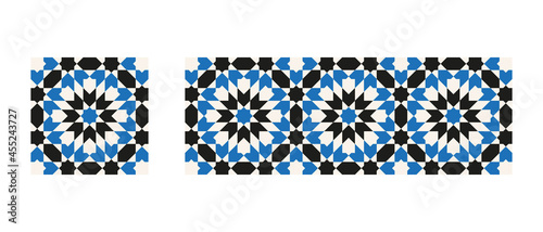 Islamic traditional rosette for greetings cards decoration and design isolated on white background. Vector illustration.
