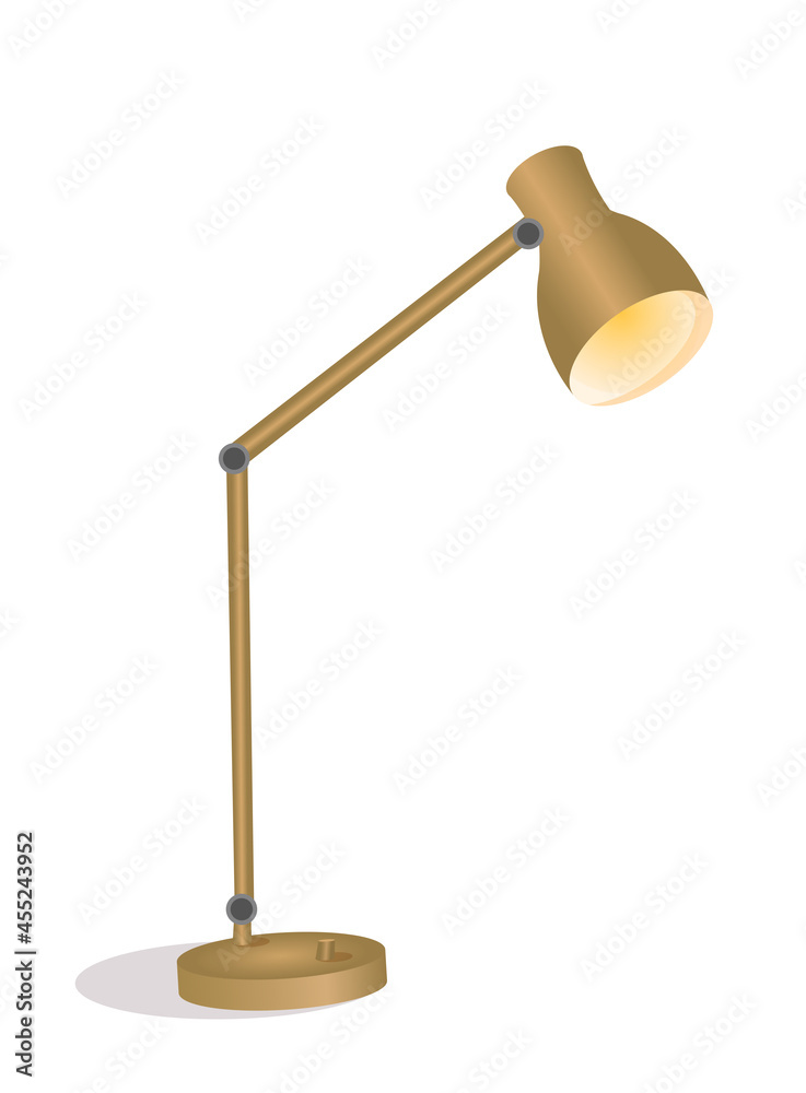Table office desktop lamp. Flat vector illustration Table office desktop lamp. Flat vector illustration