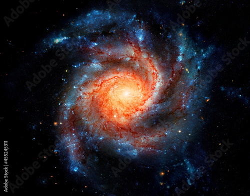 Fototapeta Naklejka Na Ścianę i Meble -  3d rendering deep space, abstract blue background,High definition Universe field  with stars, nebula and galaxy