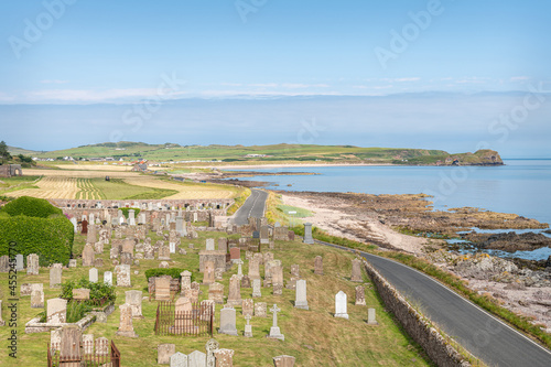 July 10 2021;  Graveyard on the coast at Southend in Argyll and Bute, Scotland photo