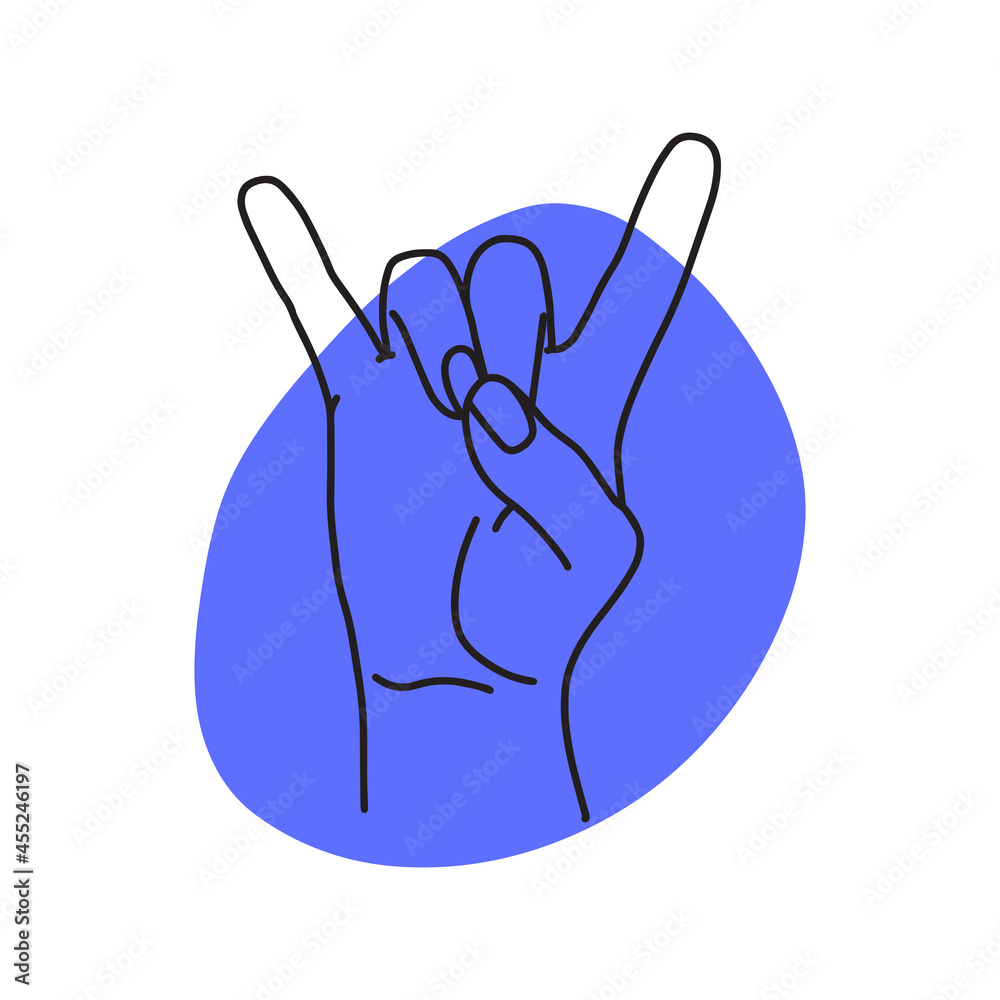 Mudra Apana-Mrigi. Hands vector illustration. Yogic hand gesture. Mudra Apana-Mrigi. Hands vector illustration. Yogic hand gesture.