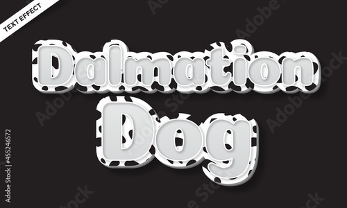 dalmation dog dot skin color text effect