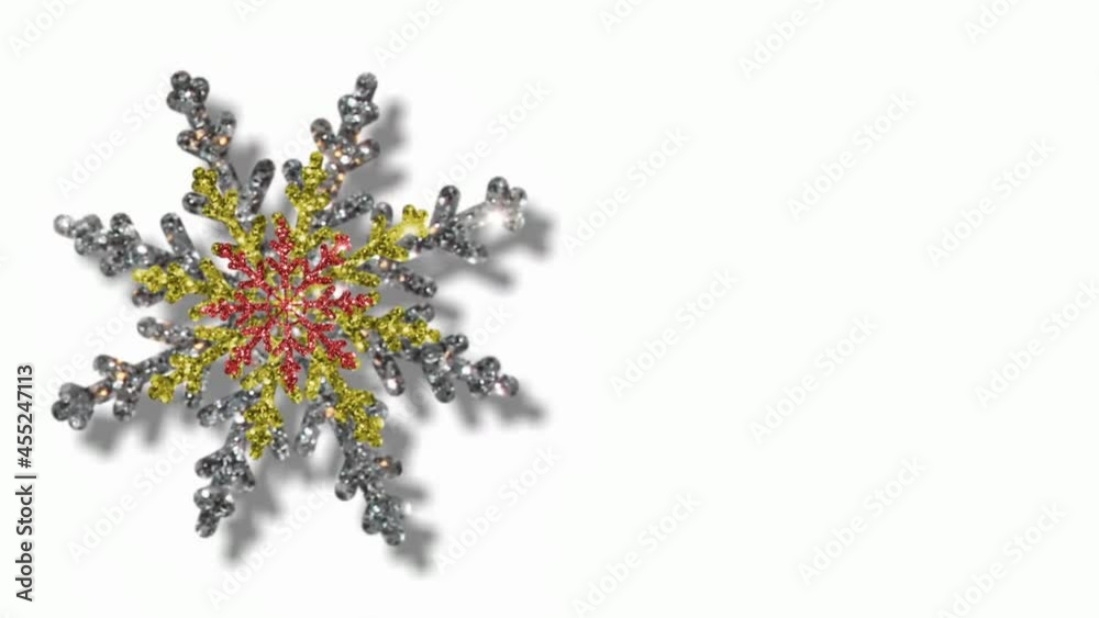  beautiful Christmas background with colorful snowflakes on a shiny background