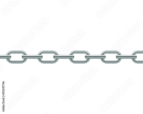 metal chain part 3d rendering isolated on a white background