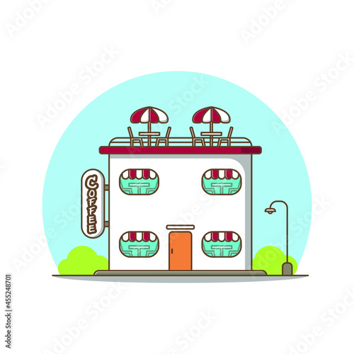 Fototapeta Naklejka Na Ścianę i Meble -  coffee shop vector illustration flat 