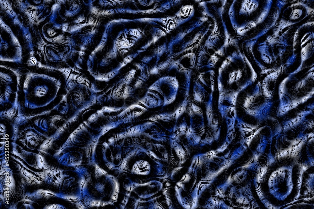 design amazing blue monstrous tissue digitally drawn texture illustration