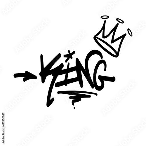 King graffiti art hand draw