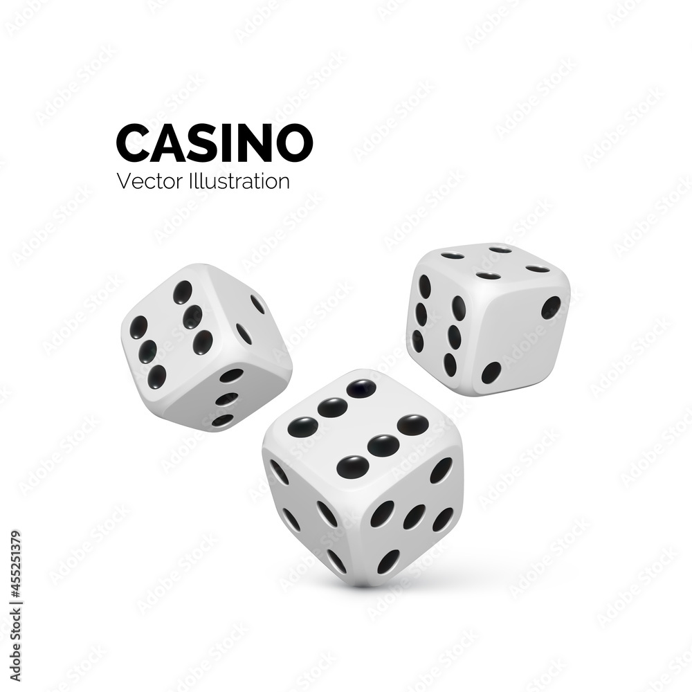 Dice. Casino and betting background. Vector Dice. Casino and betting background. Vector