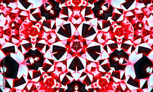 Camouflage star kaleidoscope seamless fabric texture bright modern pattern design. decoration colorful star kaleidoscope symmetry texture. scarf, clothes, apparel, ethnic, textile printing design