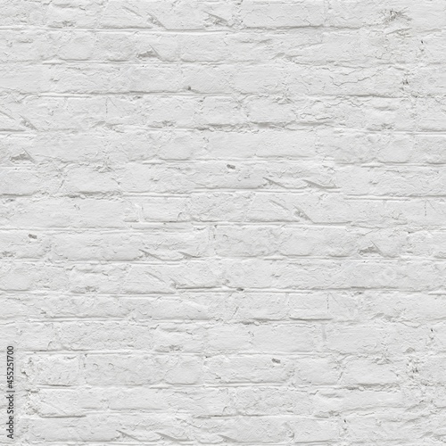 Unlimited endless seamless pattern of the white brick wall