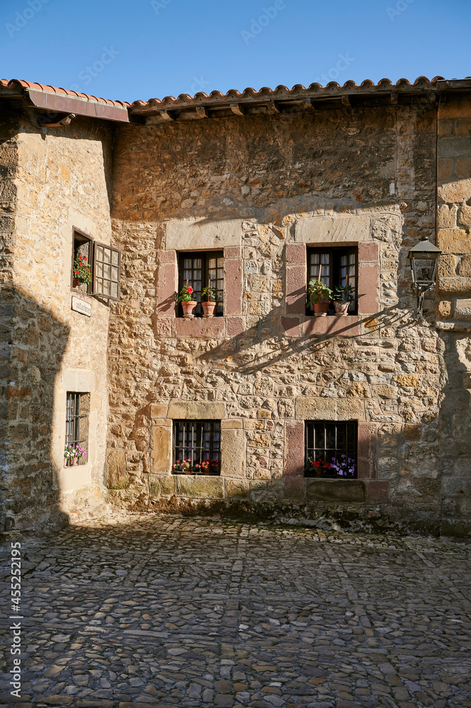 Ancient facade in Santillana del Mar, Cantabria