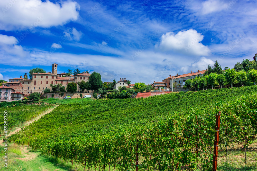View of Neive in the Province of Cuneo, Piedmont, Italy
