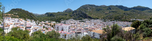 Panoramic view of the cityscape of Ubrique, Cadiz, Spain photo