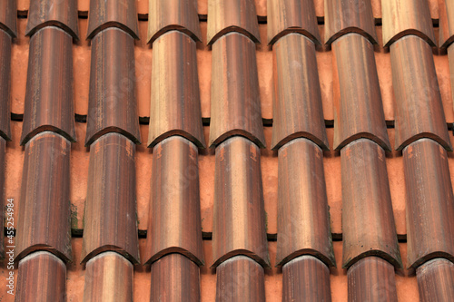 Roof tiles on a house roof