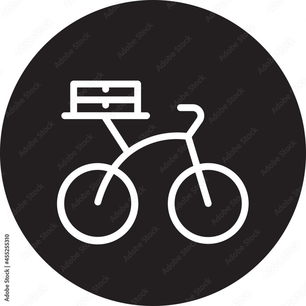 Delivery bike glyph icon Delivery bike glyph icon