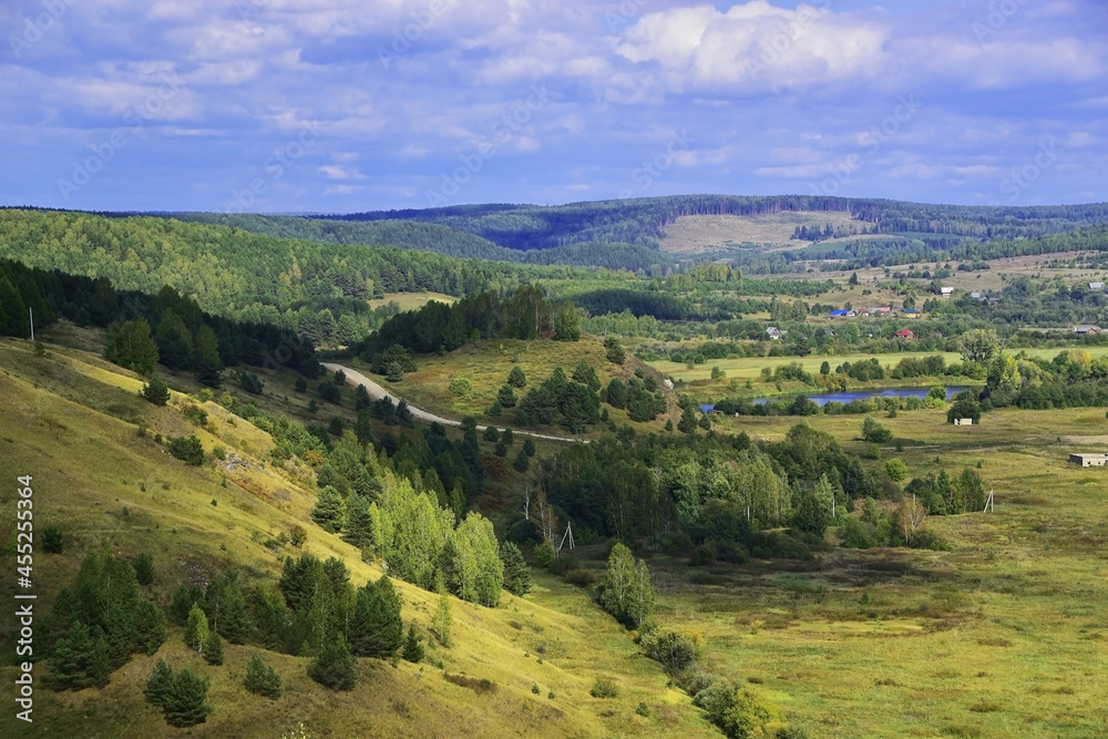 Mount Lobach in the valley of the Sylva River near the village of Posad in the Kishert District of the Perm Territory